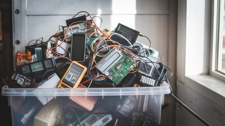 dispose gadgets and batteries safely